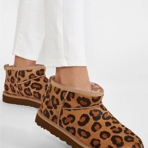 UGG Classic Ultra Mini Boot Leopard Print Women's Size 9 NWOB